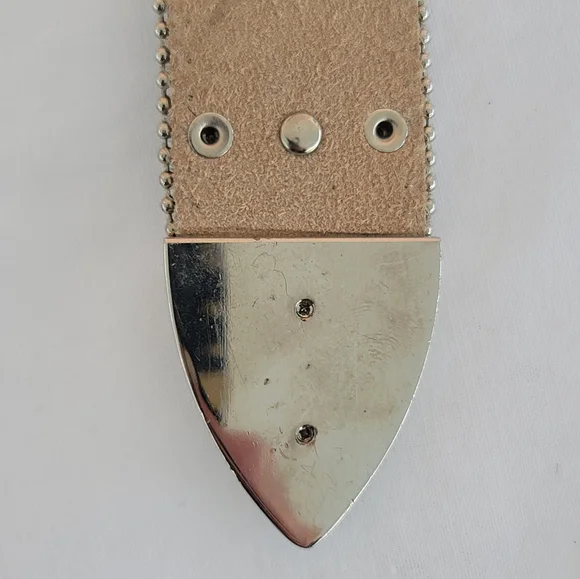 CW Country Western Crystal & Rhinestone Studded Leather Black Belt - Picture 11 of 13